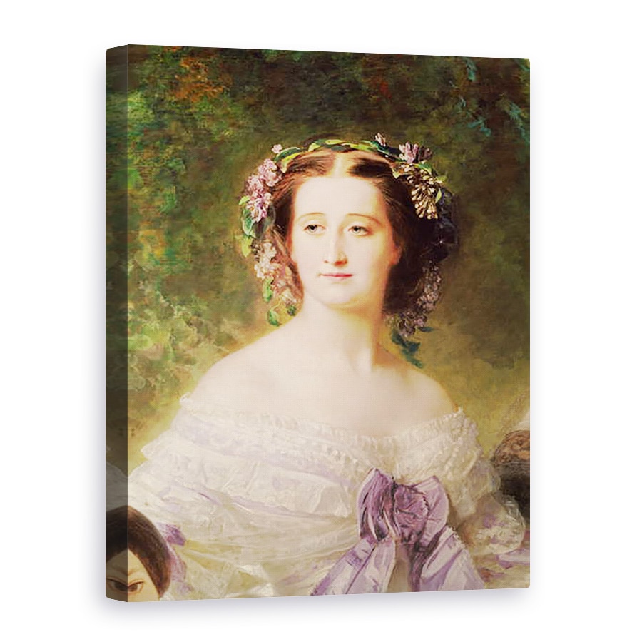 Tablou canvas - Franz Xaver Winterhalter - imparateasa Eugenie 1826-1920 si doamnele ei in asteptare, detaliu al imparatesei, 75 x 100 cm