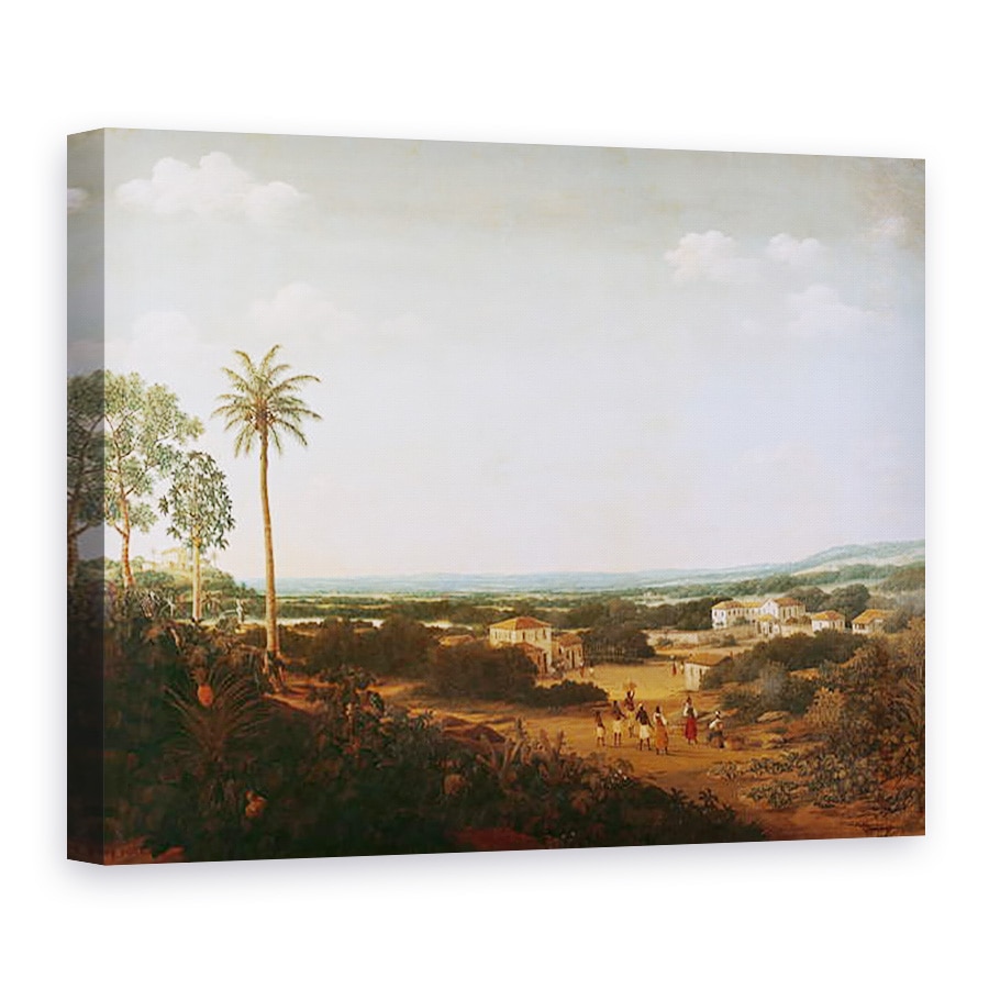 Tablou canvas - Frans Jansz Post - Casa unui nobil portughez in Brazilia, 75 x 100 cm