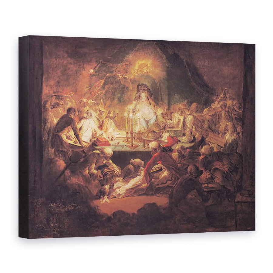 Tablou canvas - Gabriel de Saint-Aubin - Francmasonii Maimuta, 75 x 100 cm
