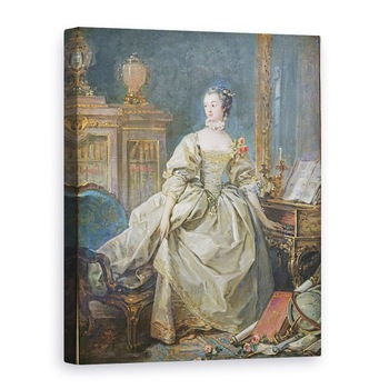 Tablou canvas - Francois Boucher - Madame de Pompadour 1721-64, 75 x 100 cm Tablou canvas - Francois Boucher - Madame de Pompadour 1721-64, 75 x 100 cm