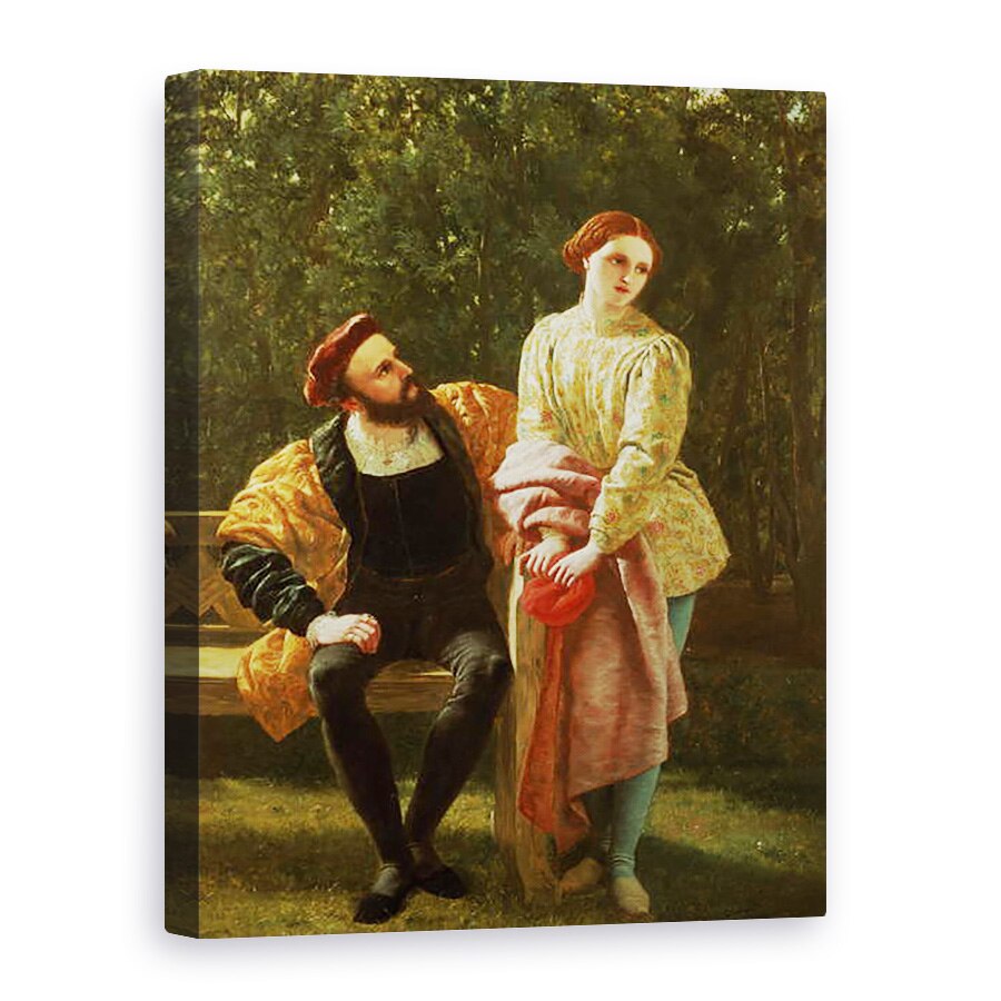Tablou canvas - Frederick Richard Pickersgill - Orsino si Viola, 50 x 70 cm