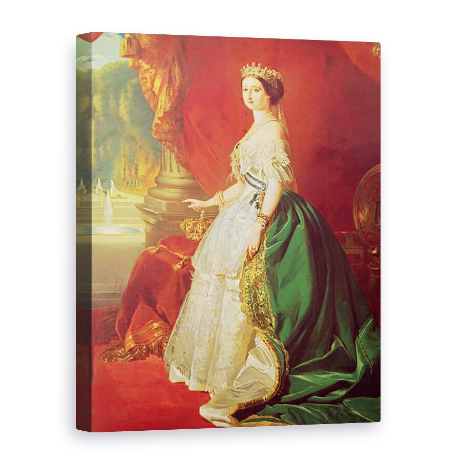 Tablou canvas - Francois Gabriel Guillaume Lepaulle - imparateasa Eugenie 1826-1920 dupa un portret de Francois Xavier Winterhalter 1806-73, 75 x 100 cm