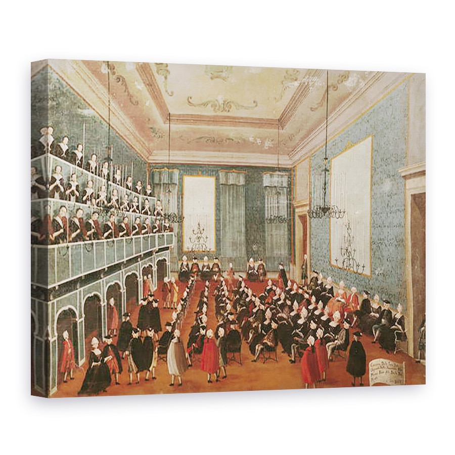 Tablou canvas - Gabriele Bella - Concert sustinut de fetele societatilor de muzica spitaliceasca din Procuratie, 50 x 70 cm