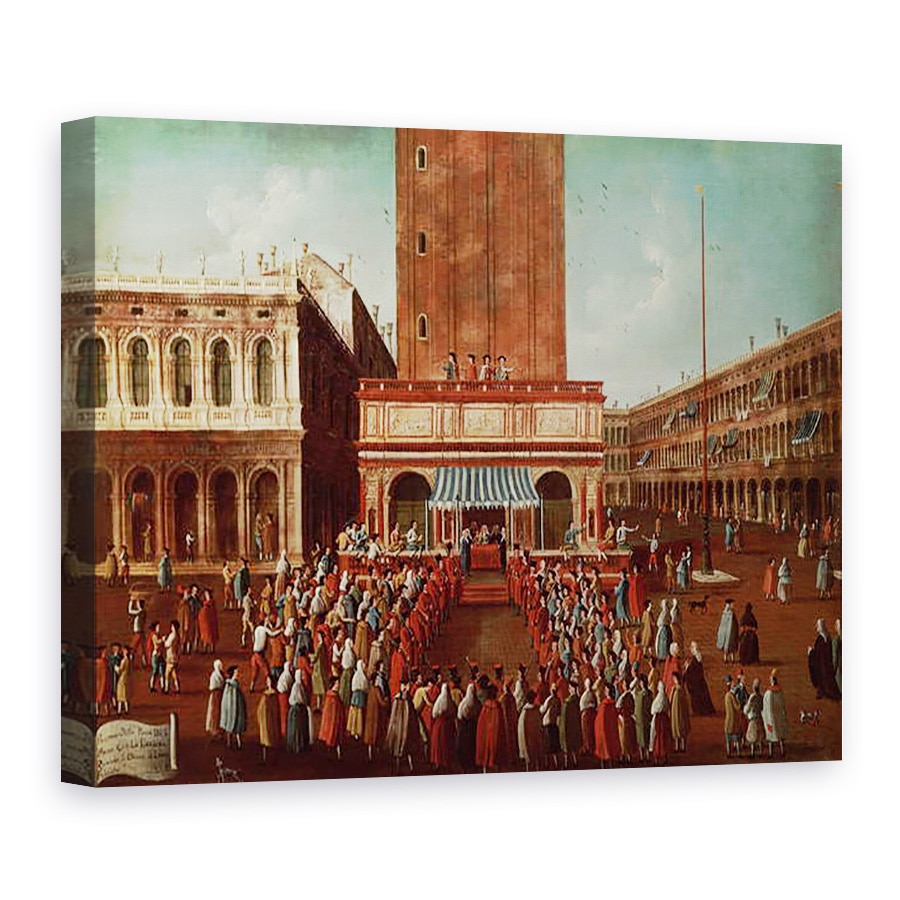 Tablou canvas - Gabriele Bella - Loteria publica de la Loggetta, Piazza San Marco, 60 x 80 cm