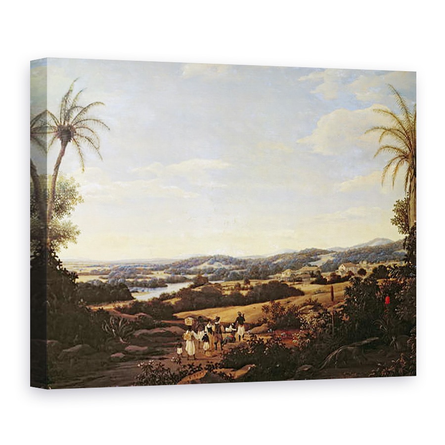 Tablou canvas - Frans Jansz Post - Peisaj brazilian cu o plantatie, 75 x 100 cm