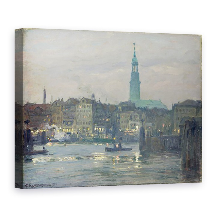 Картина на платно - Фридрих Калморген - Пускане на светлини, 60 x 80 см