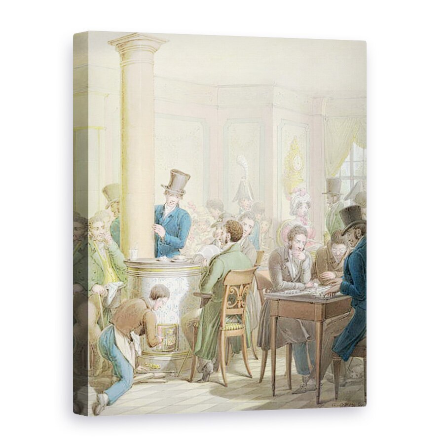 Tablou canvas - Georg Emanuel Opitz - Cafe de Comert, 60 x 80 cm