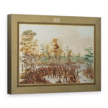 Tablou canvas - George Catlin - De Tonty a dat in judecata pentru pace in satul Iroquois in ianuarie 1680, 50 x 70 cm Tablou canvas - George Catlin - De Tonty a dat in judecata pentru pace in satul Iroquois in ianuarie 1680, 50 x 70 cm