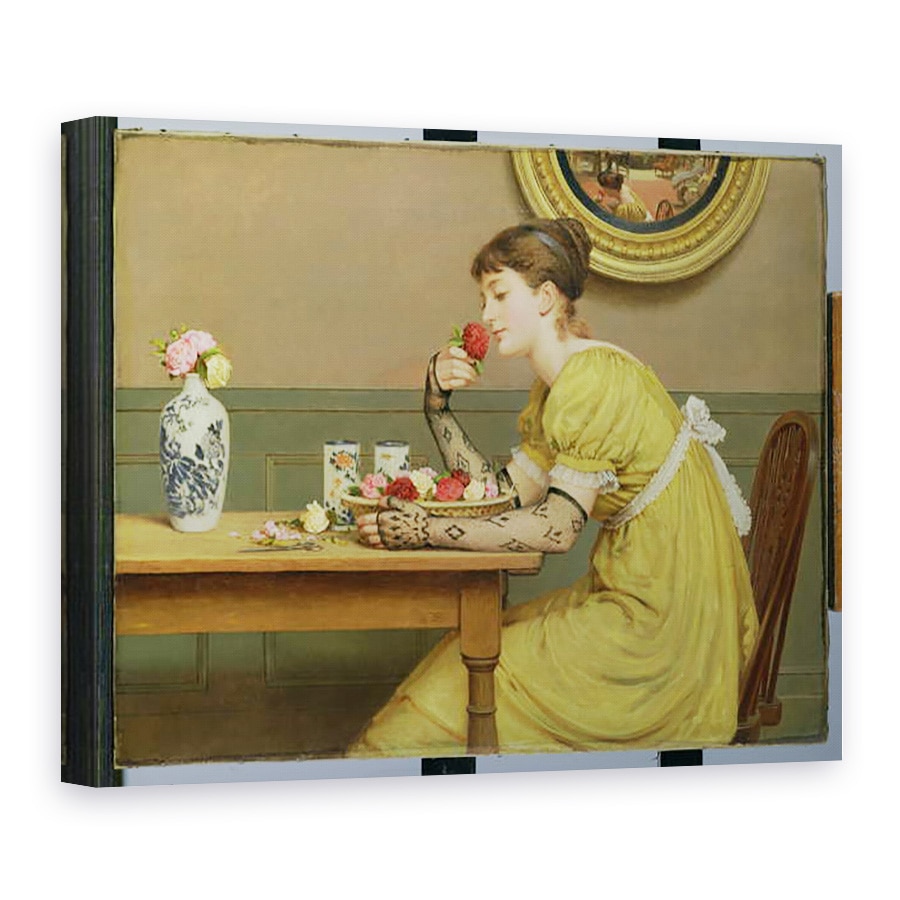 Tablou canvas - George Dunlop Leslie - trandafiri, 75 x 100 cm