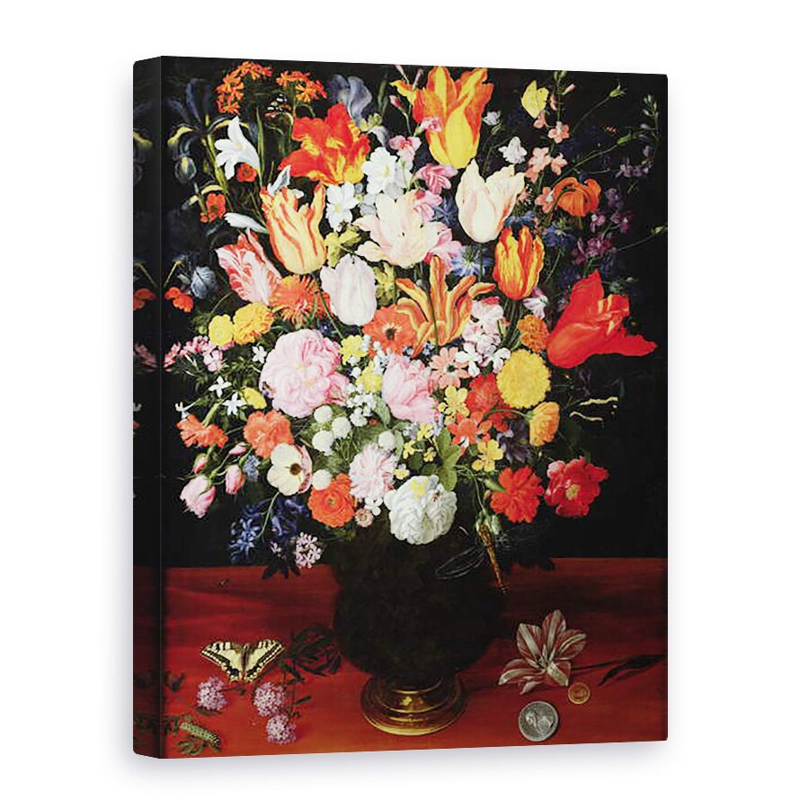 Tablou canvas - Gaspar van den Hoecke - Viata statica a florilor, 75 x 100 cm