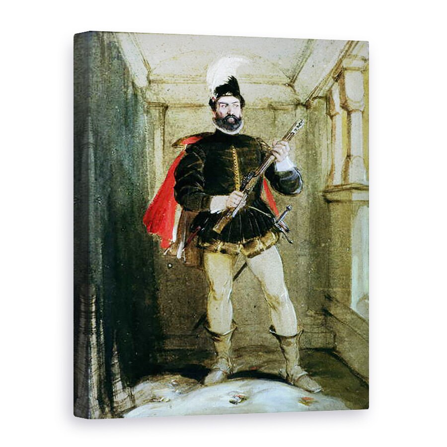 Tablou canvas - George Cattermole - Hamilton din Bothwellhaugh e pe cale sa-l impuste pe Regentul Murray, la Linlithgow, pe 23 ianuarie, 75 x 100 cm