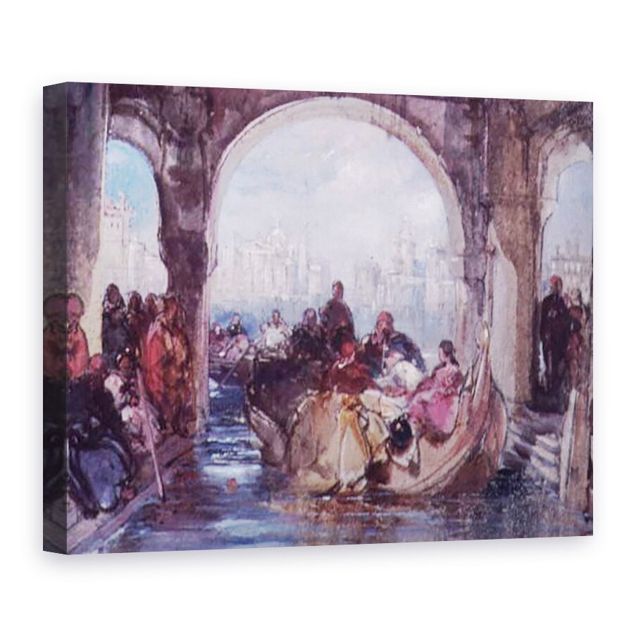 Tablou canvas - George Cattermole - Vedere in Venetia, 75 x 100 cm