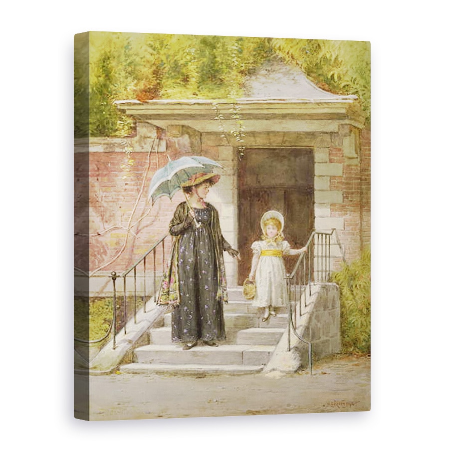 Tablou canvas - George Goodwin Kilburne - Mergand la cumparaturi, 75 x 100 cm