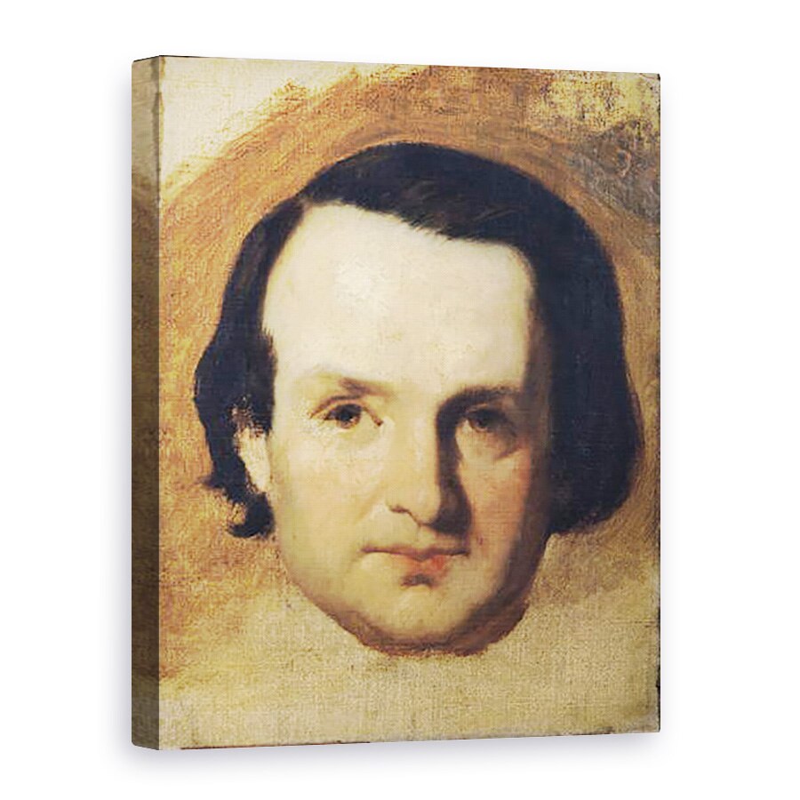 Tablou canvas - Francois Joseph Heim - Studiu pentru portretul lui Victor Hugo 1802-85 c.1836, 50 x 70 cm