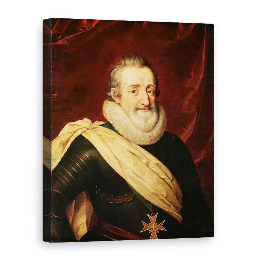 Tablou canvas - Frans II Pourbus - Portretul lui Henri IV 1553-1610 Regele Frantei, 75 x 100 cm