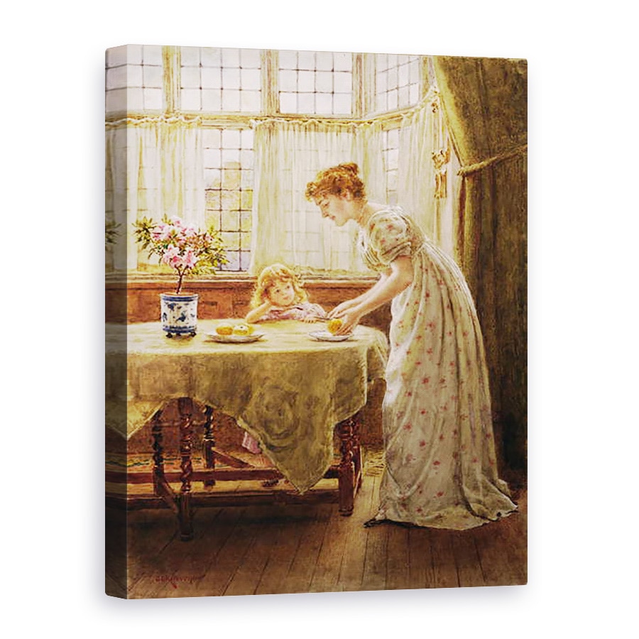 Tablou canvas - George Goodwin Kilburne - Tratat dupa-amiaza, 75 x 100 cm