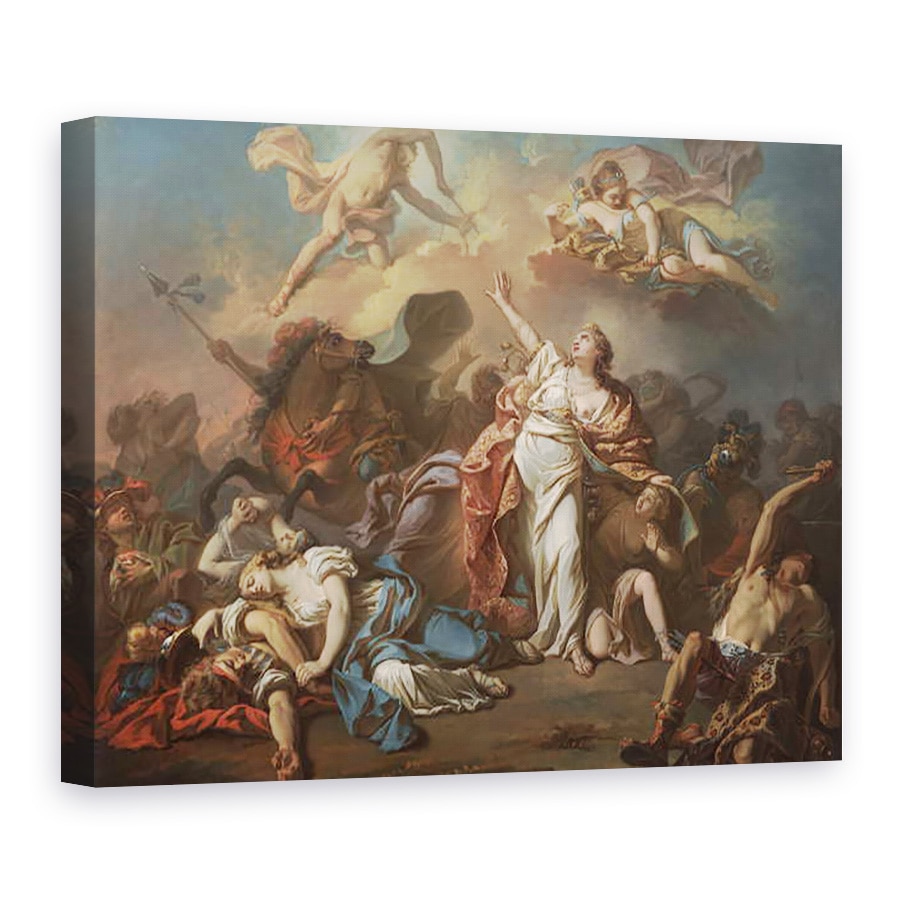 Tablou canvas - Jacques Louis David - Apollo si Diana ataca copiii din Niobe, 75 x 100 cm