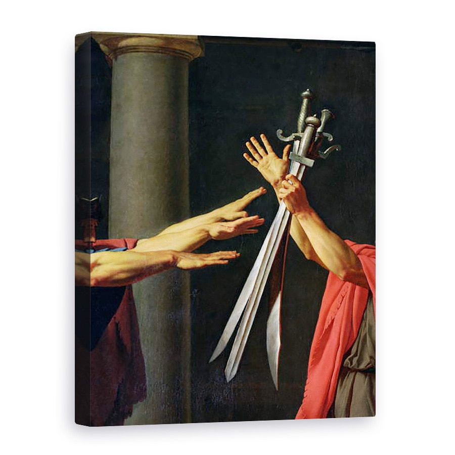 Tablou canvas - Jacques Louis David - Juramantul lui Horatii III, 75 x 100 cm
