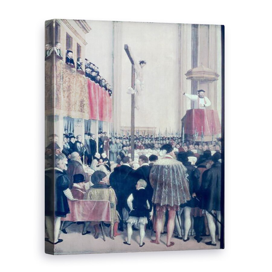 Tablou canvas - Jakob Seisenegger - Predica legatului papal, Cornelius Musso 1511-74, in Augustinerkirche, 75 x 100 cm