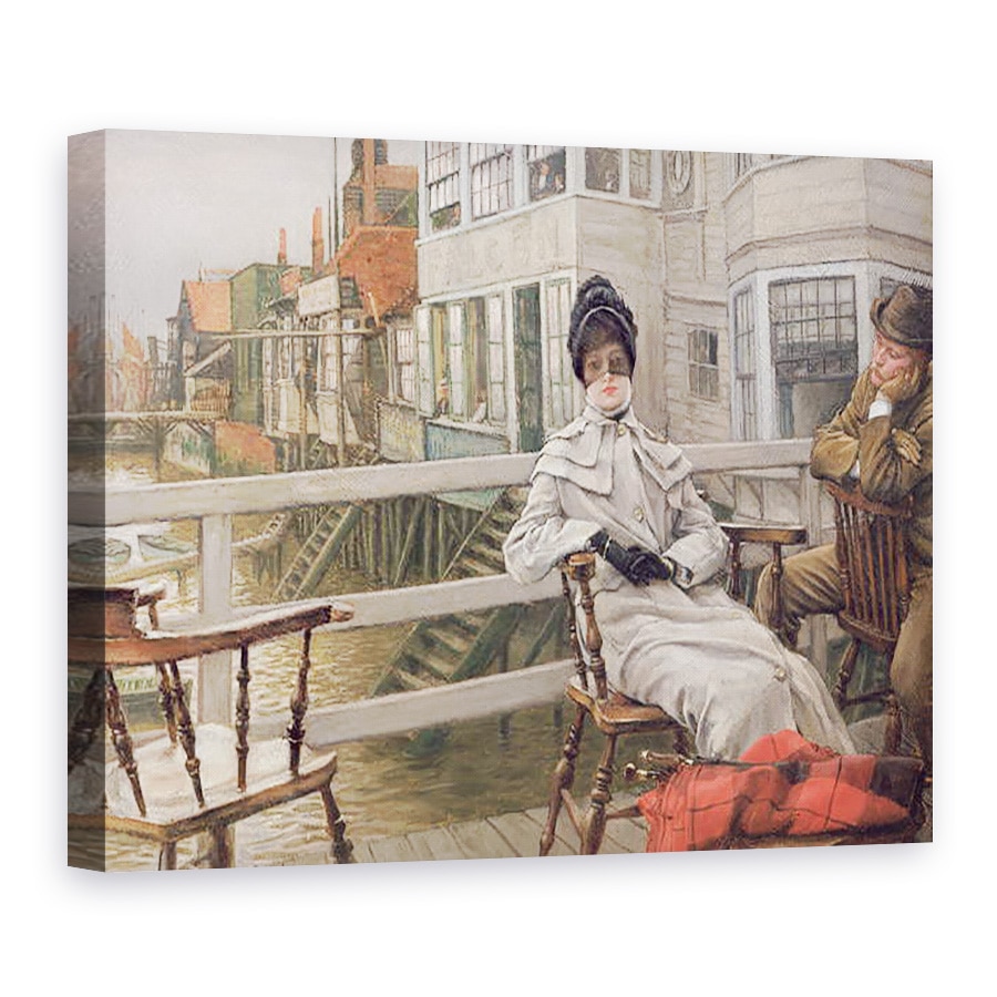 Tablou canvas - James Jacques Joseph Tissot - Asteptand feribotul, 75 x 100 cm