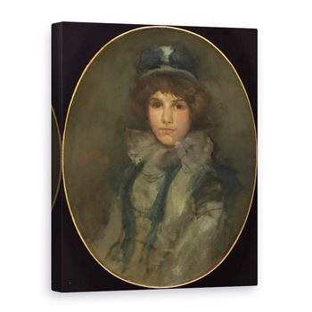 Tablou canvas - James Abbott McNeill Whistler - Albastru si coral, Capota Mica Albastra, 60 x 80 cm Tablou canvas - James Abbott McNeill Whistler - Albastru si coral, Capota Mica Albastra, 60 x 80 cm