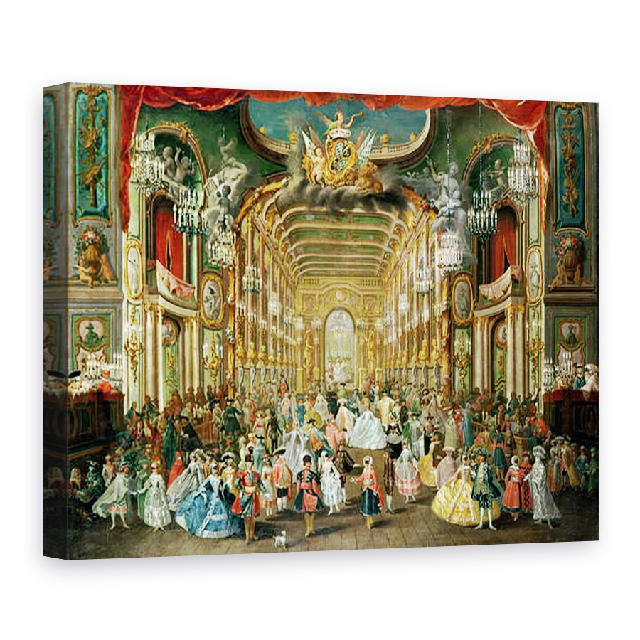 Tablou canvas - Jakob Rousseau - Balul mascat in Hoftheater, Bonn, 50 x 70 cm