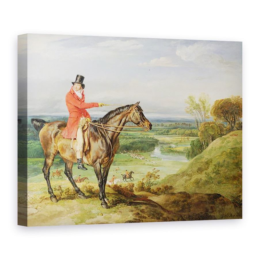 Tablou canvas - James Ward - John Levett de vanatoare in Parcul de la Wychnor, Staffordshire, 75 x 100 cm