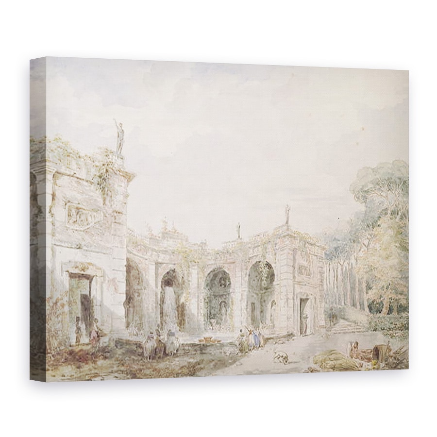 Tablou canvas - Hubert Robert - Villa Aldobrandini, Frascati, 75 x 100 cm