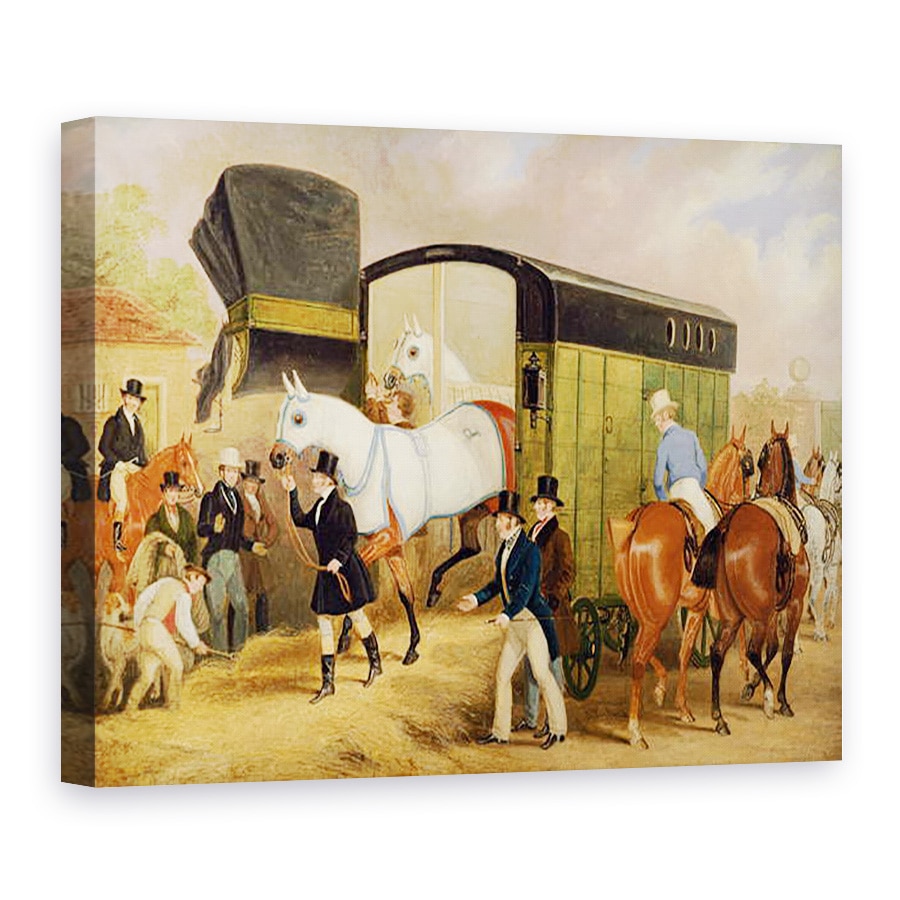 Tablou canvas - James Pollard - Animalele de companie Derby, Sosirea, 75 x 100 cm