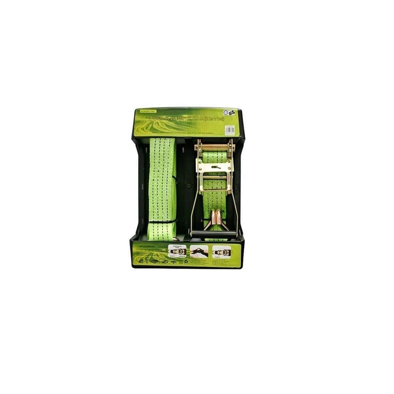 Chinga pentru fixare marfa cu clichet, Strend Pro, 50mm X 8m, 1000kg, 2 carlige