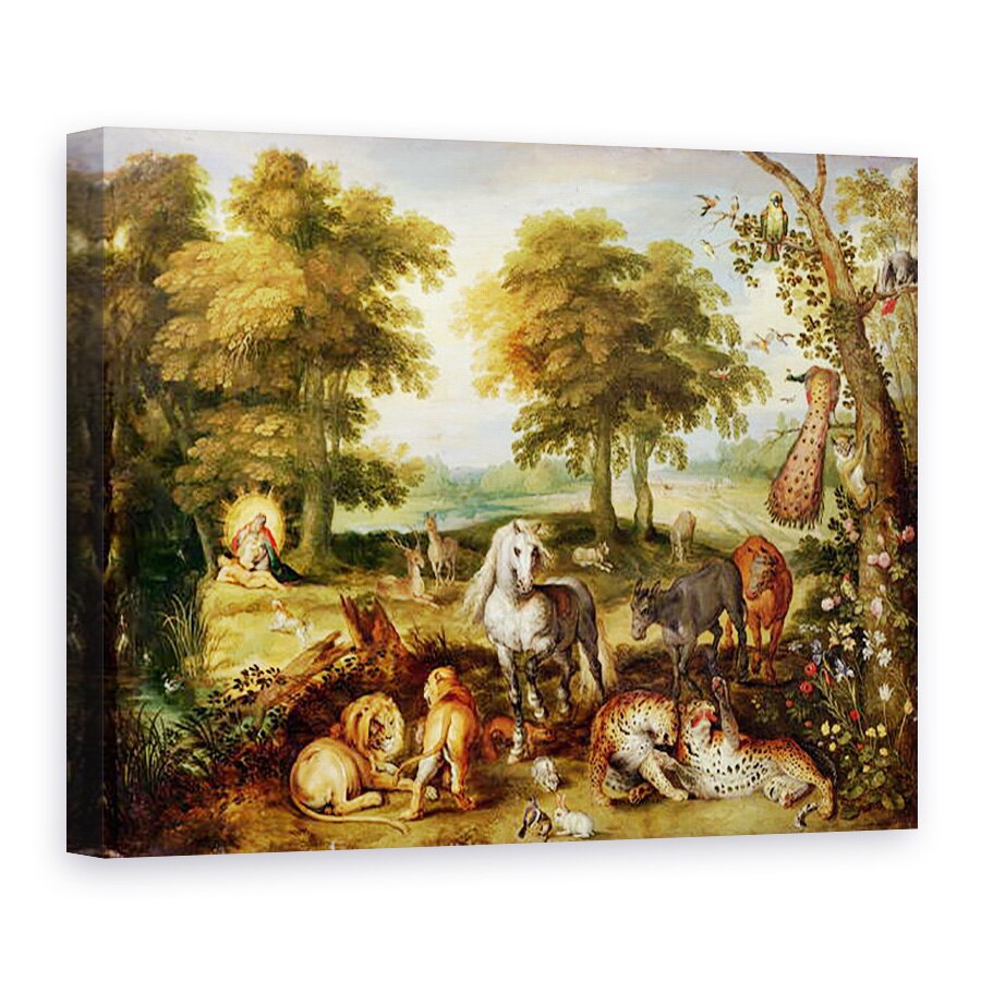 Tablou canvas - Jan Brueghel the Elder - Paradisul terestru, 75 x 100 cm