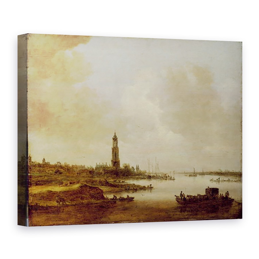 Tablou canvas - Jan Josephsz van Goyen - Vedere din Rhenen din vest, 75 x 100 cm