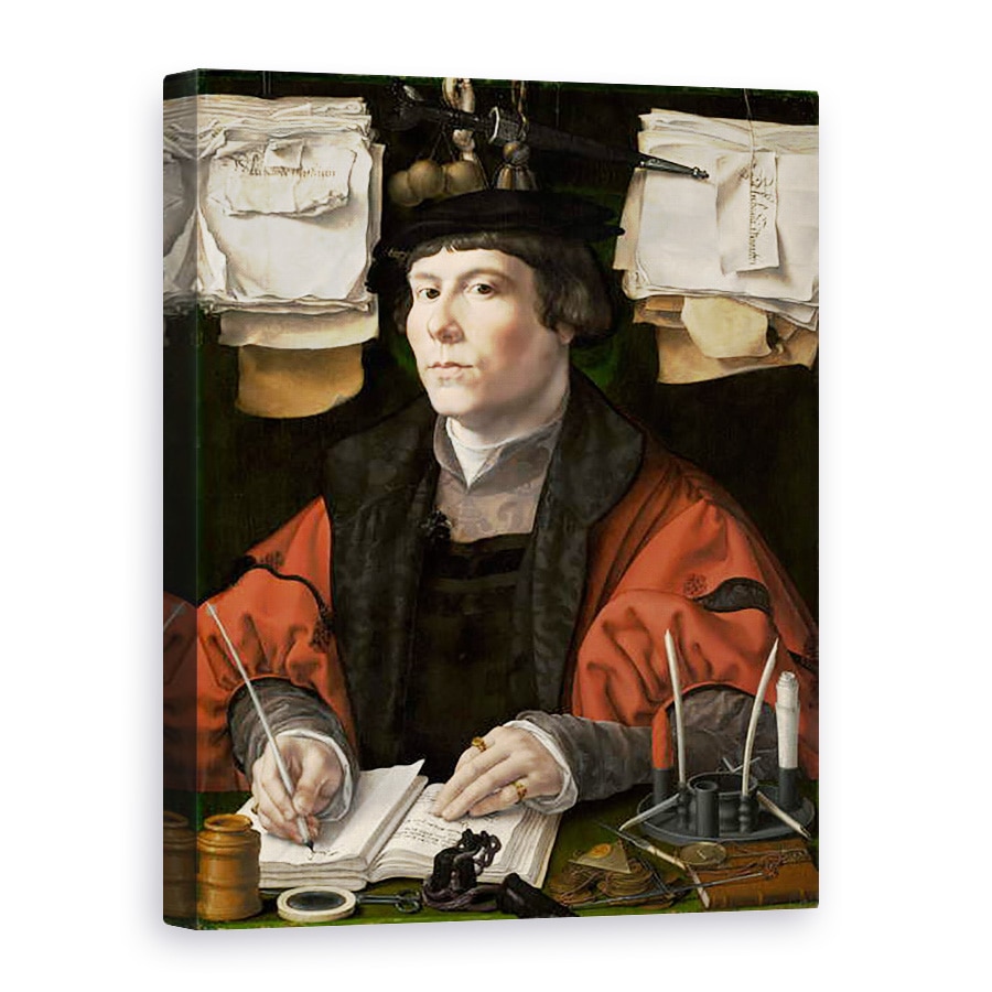 Tablou canvas - Jan Gossaert - Portretul unui comerciant, 75 x 100 cm