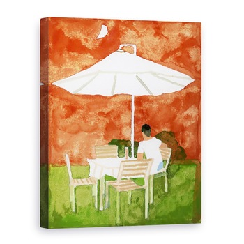 Tablou canvas - Hiroyuki Izutsu - Un tip care se uita la luna si bea bere、, 50 x 70 cm Tablou canvas - Hiroyuki Izutsu - Un tip care se uita la luna si bea bere、, 50 x 70 cm