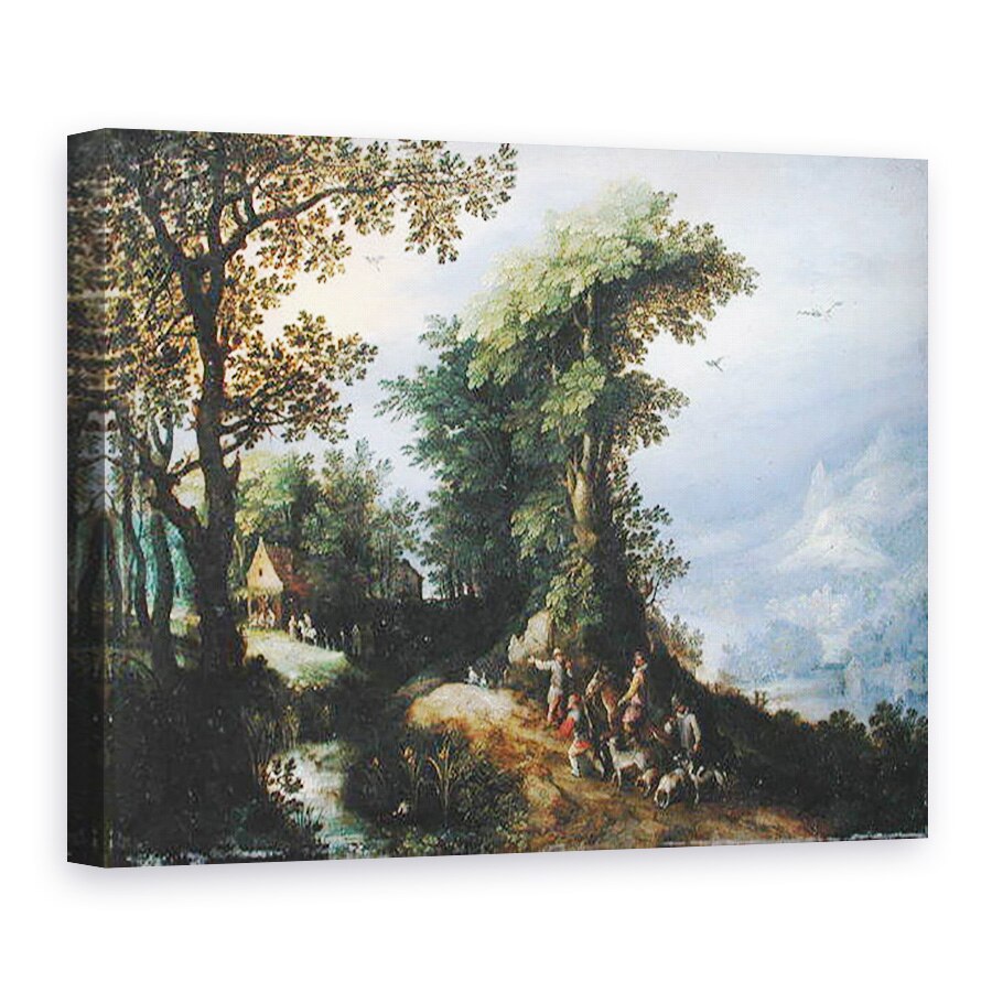 Tablou canvas - Jan Brueghel the Elder - intoarcerea de la vanatoare, 75 x 100 cm