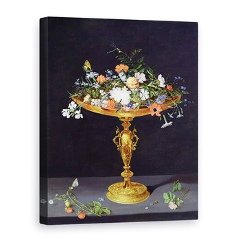 Tablou canvas - Jan Brueghel the Elder - Flori intr-un Tazza de Aur, 50 x 70 cm Tablou canvas - Jan Brueghel the Elder - Flori intr-un Tazza de Aur, 50 x 70 cm