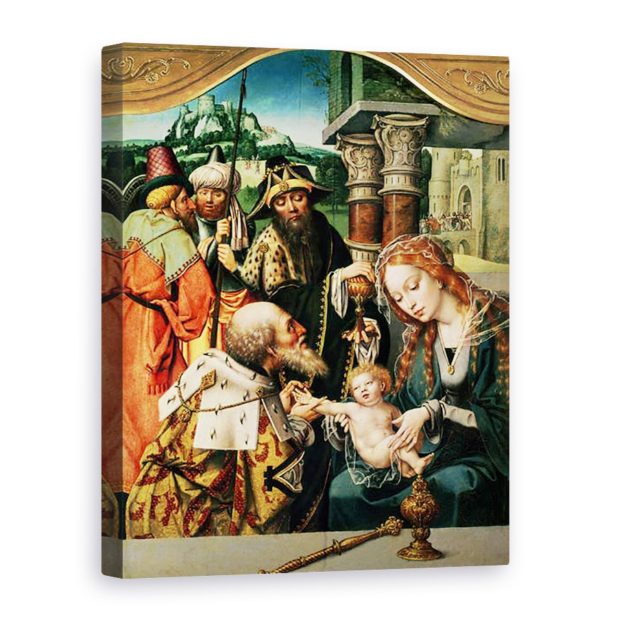 Tablou canvas - Jan Gossaert - Adorarea Magilor, 75 x 100 cm