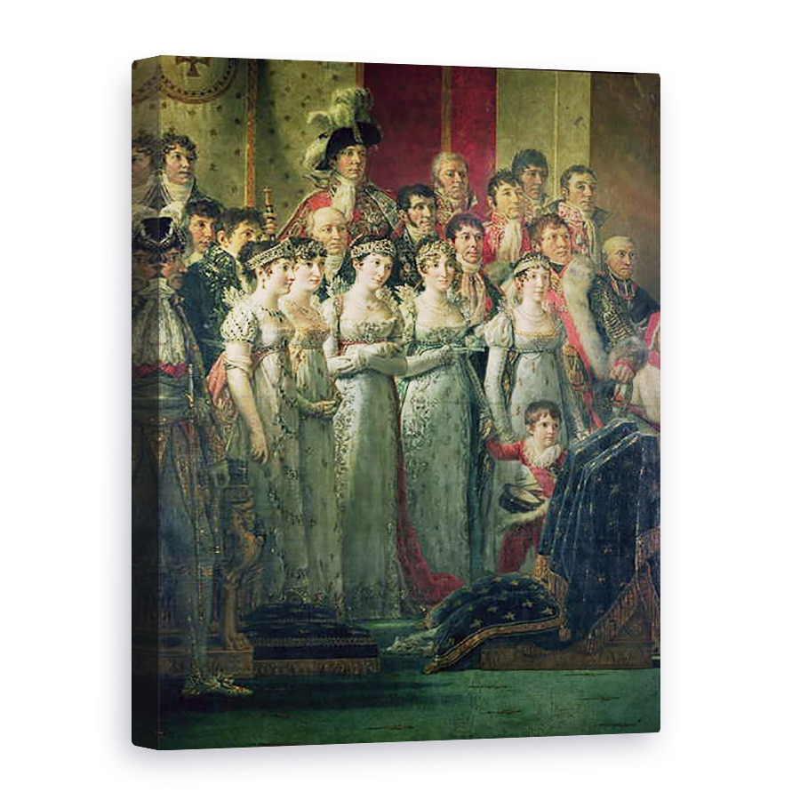 Tablou canvas - Jacques Louis David - Sfintirea imparatului Napoleon si incoronarea imparatesei Josephine de catre Papa Pius al VII-lea, detaliu I, 50 x 70 cm