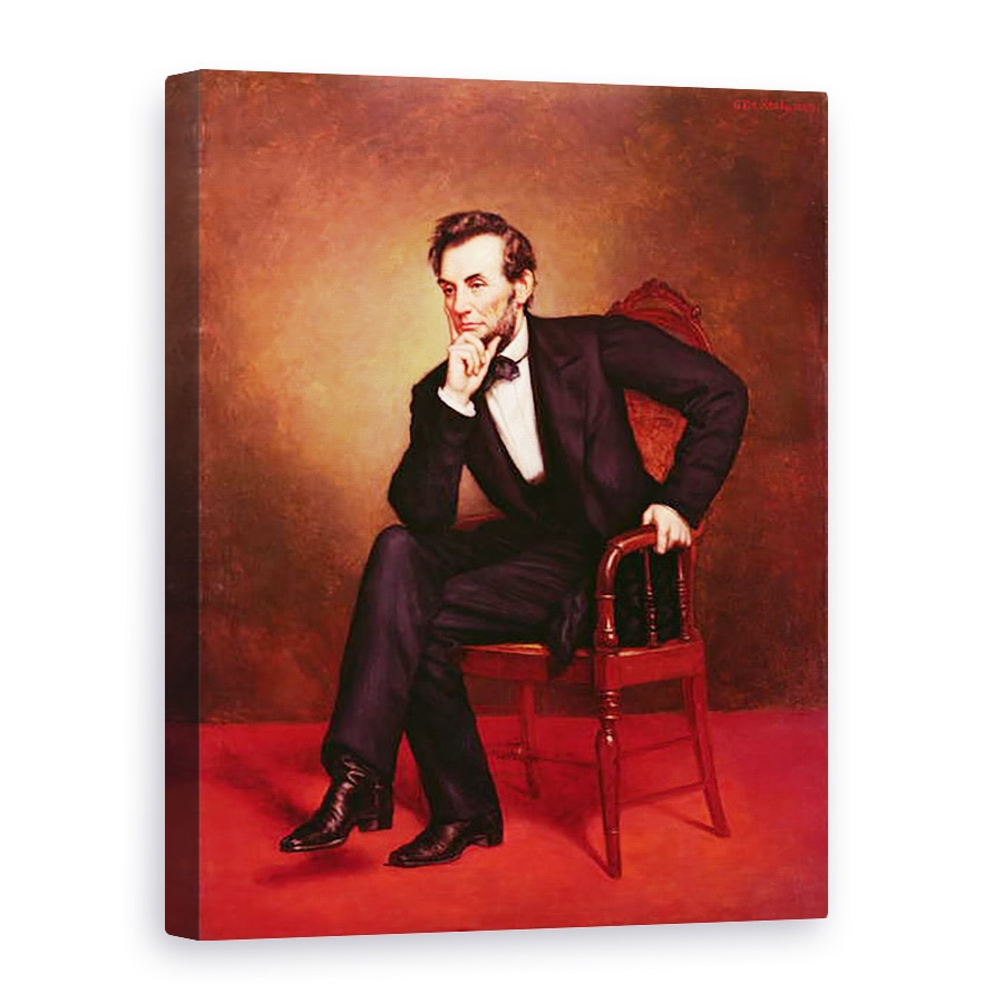 Tablou canvas - George Peter Alexander Healy - Portret De Abraham Lincoln, 75 x 100 cm