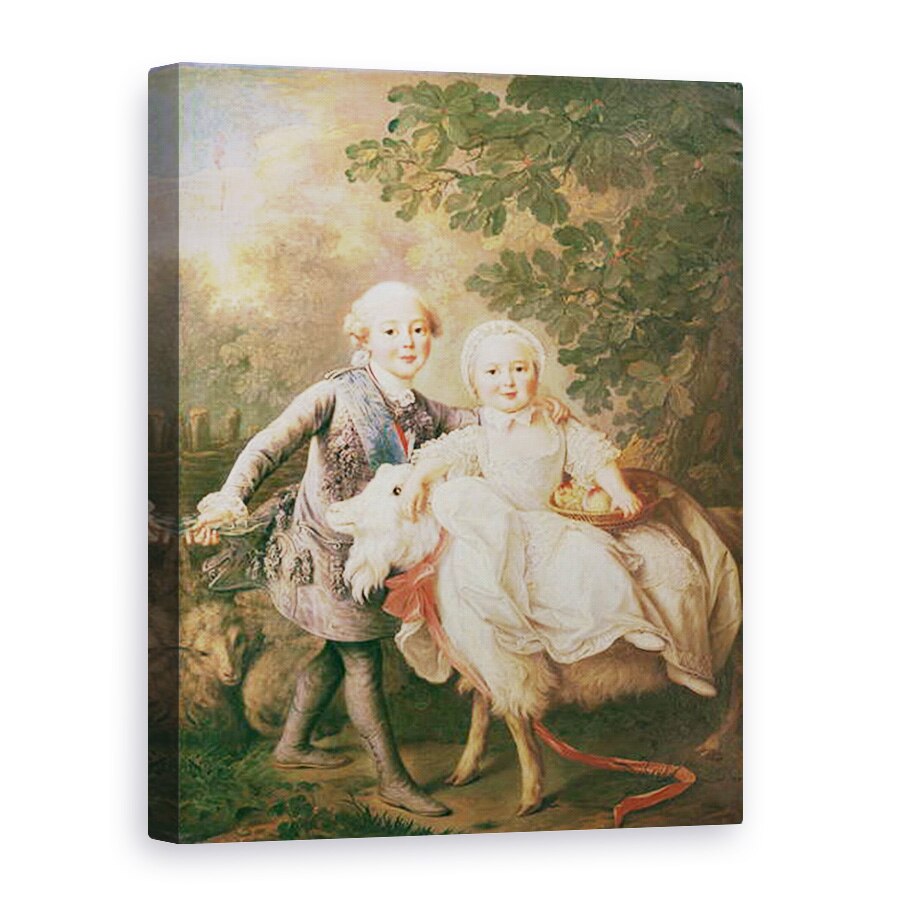 Tablou canvas - Francois-Hubert Drouais - Carol al Frantei 1757-1836 Conte de Artois si sora sa, 50 x 70 cm