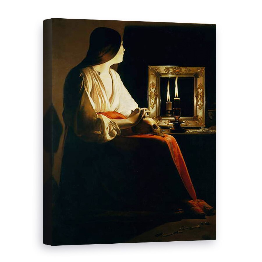 Tablou canvas - Georges de la Tour - Magdalena penitenta, 50 x 70 cm