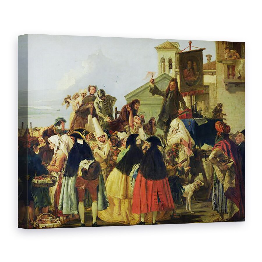 Tablou canvas - Giandomenico Tiepolo - Extractorul de dinti, 75 x 100 cm
