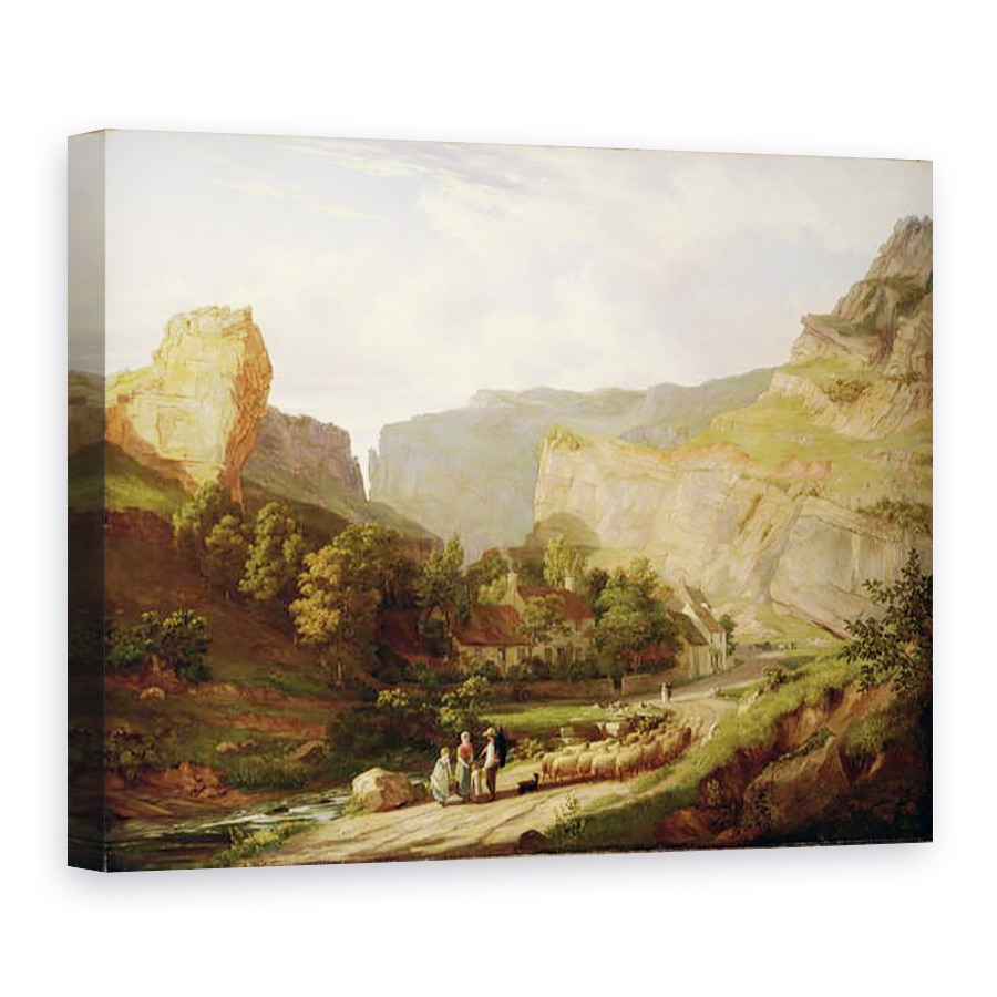 Tablou canvas - George Vincent - Vedere asupra Cheddar Cheddar, 75 x 100 cm