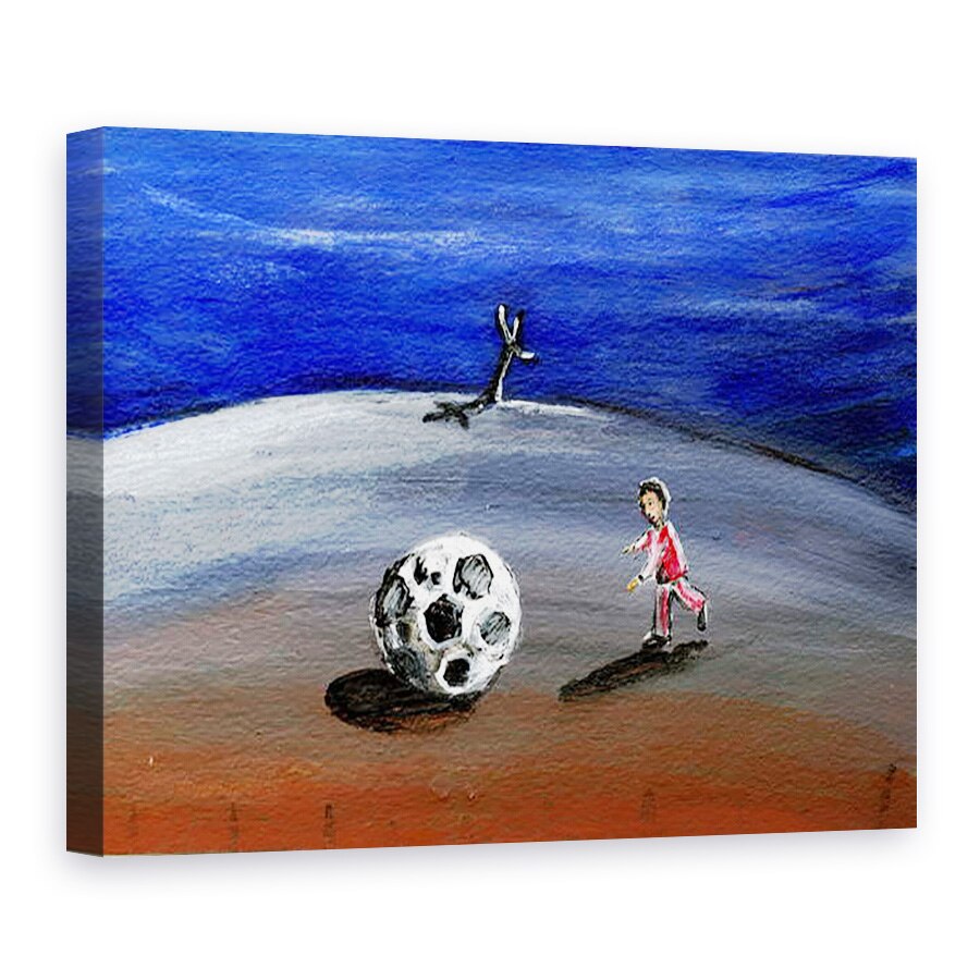 Tablou canvas - Gigi Sudbury - Am gasit un mare fotbal, 2005, 75 x 100 cm