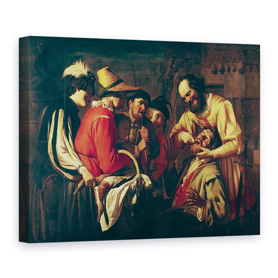 Tablou canvas - Gerrit van Honthorst - Extractorul de dinti, 75 x 100 cm