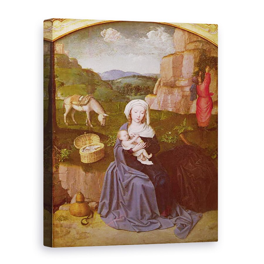 Tablou canvas - Gerard David - Restul in zbor spre Egipt, 75 x 100 cm