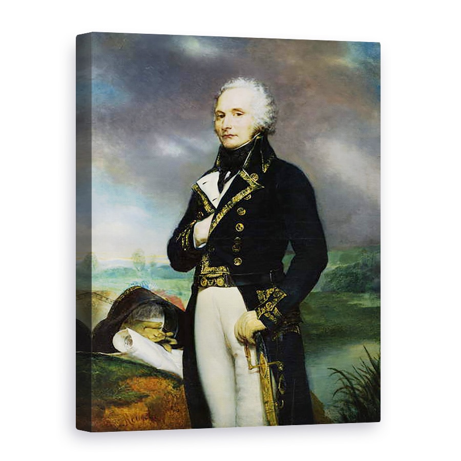 Tablou canvas - Georges Rouget - Portretul vicontelui Alexandre-Francois-Marie de Beauharnais 1760-94 dupa o pictura de J. Guerin, 75 x 100 cm