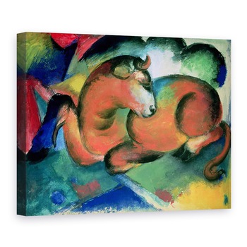Tablou canvas - Franz Marc - Taurul Rosu, 50 x 70 cm Tablou canvas - Franz Marc - Taurul Rosu, 50 x 70 cm