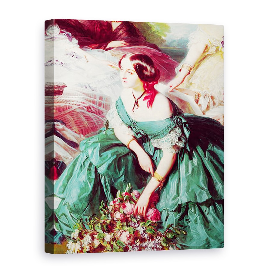 Tablou canvas - Franz Xaver Winterhalter - imparateasa Eugenie si doamnele ei in asteptare, detaliu al marchizei de Montebello, 60 x 80 cm