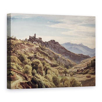 Tablou canvas - Franz Theobald Horny - Vedere de Olevano, 75 x 100 cm Tablou canvas - Franz Theobald Horny - Vedere de Olevano, 75 x 100 cm